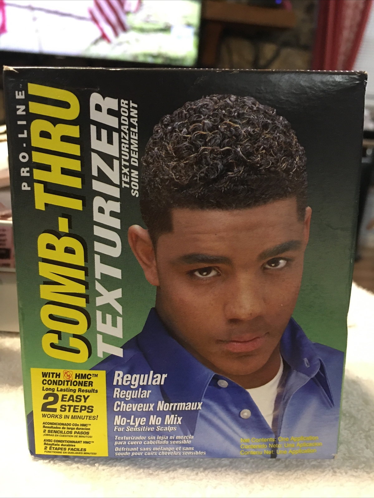 ProLine Comb Thru Texturized No Lye Hair Kit With HMC Conditioner NEW