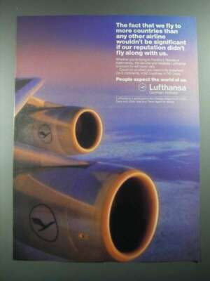 1988 Lufthansa Airlines Ad - We Fly to More Countries