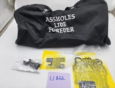 ASSHOLES*S Live Forever Emotional Baggage Duffle  & 2 Patches & Bottle Opener 