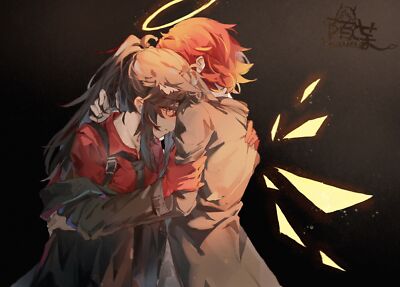 Anime girls arknights moyu marginal yuri texas Playmat Game Mat Desk