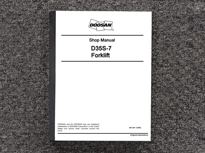 Doosan D35S-7 Forklift Lift Truck Shop Service Repair Manual