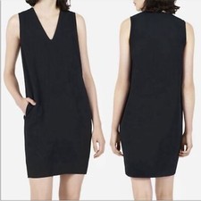 Everlane Black The Japanese GoWeave Sleeveless V-Neck Pocketed Dress Size 2