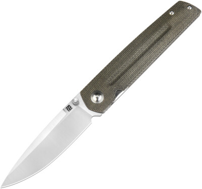 Artisan Sirius Pocket Knife Linerlock Grn Micarta Folding Pocket Knife 1849PODG