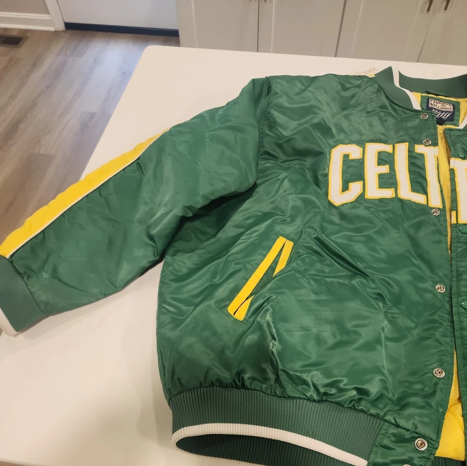 复古波士顿凯尔特人队绿色硬木经典 G-III 卡尔班克斯夹克男式 3XL — 第 2/4 张图片