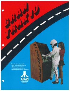 Gran Trak 10 Atari Video Arcade Flyer / Brochure / Ad