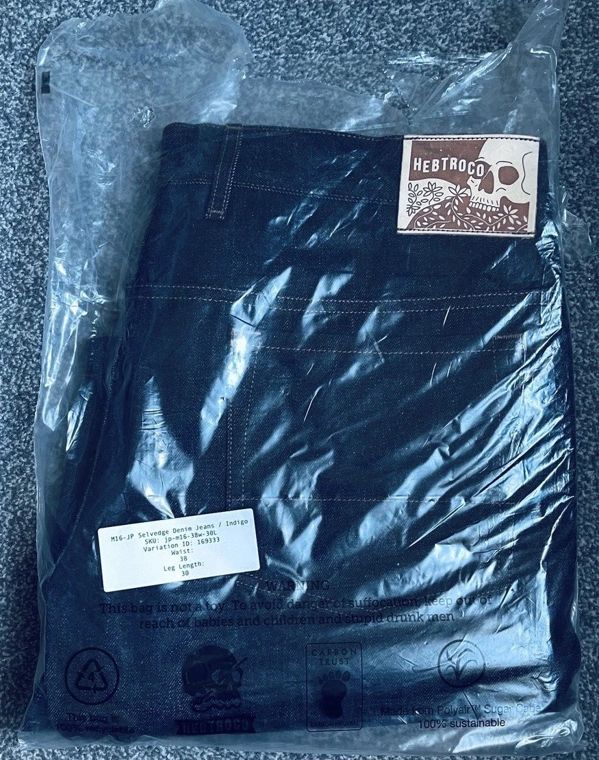 Hebtroco M16-JP - Size 38 / 30 Japanese 16oz Selvedge Denim Jeans Brand New image 7