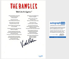 Vicki Peterson 'The Bangles' Signed Lyric Sheet 'Walk Like An Egyptian' ACOA