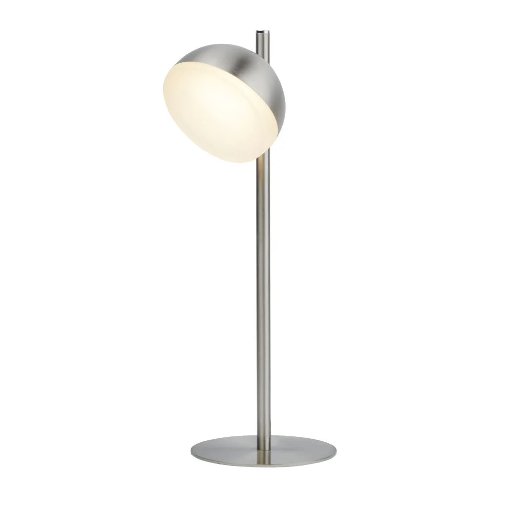 Table Light Silver Tully Satin Searchlight 7451-1SS