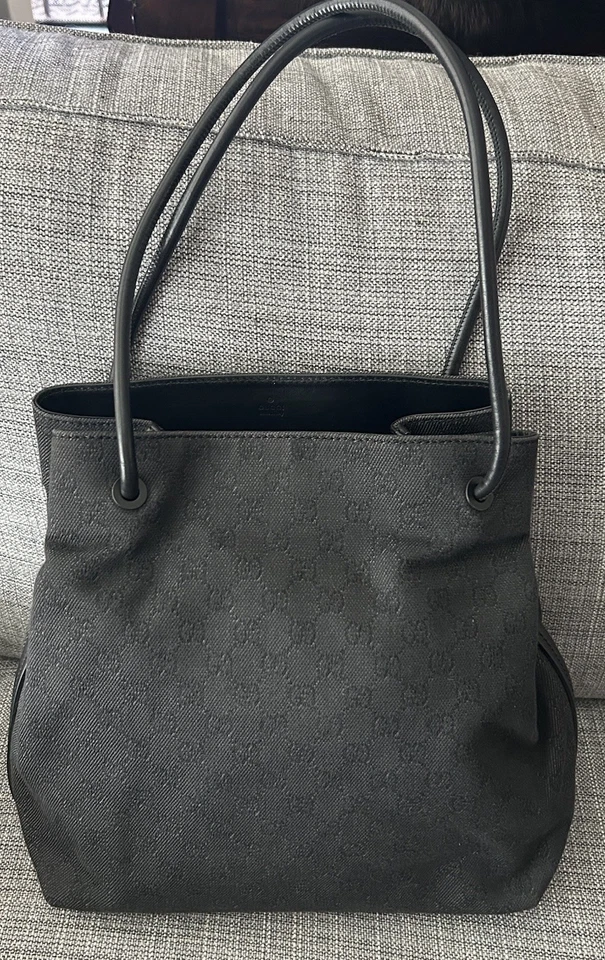 GUCCI Denim Tote, Aithentic - Image 2 of 4