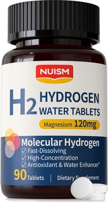 Nuism Hydrogen Water Tablets with Magnesium,Hydrogen 90 Count (Pack of 1)