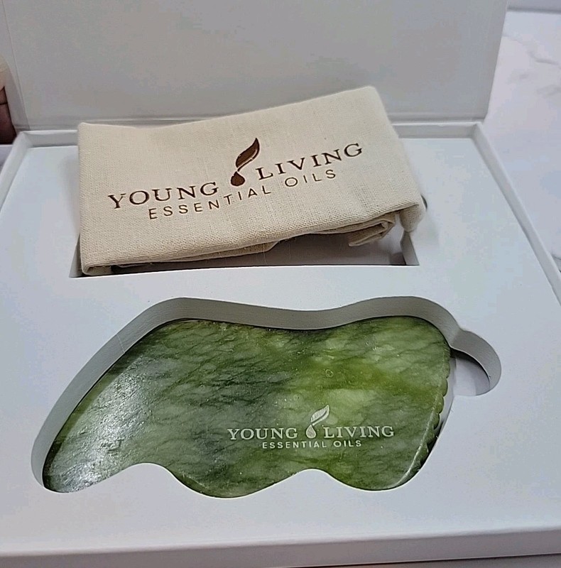 Young Living Jade Gua Sha Stone Tool Massage Stone In Box