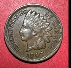 1907 US Indian Head Cent! XF! SHARP! Old US Coin!