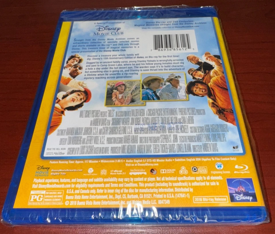 HOLES 15th Anniversary Edition Blu Ray DISNEY MOVIE CLUB Exclusive 2003 New Rare - Image 2 of 3