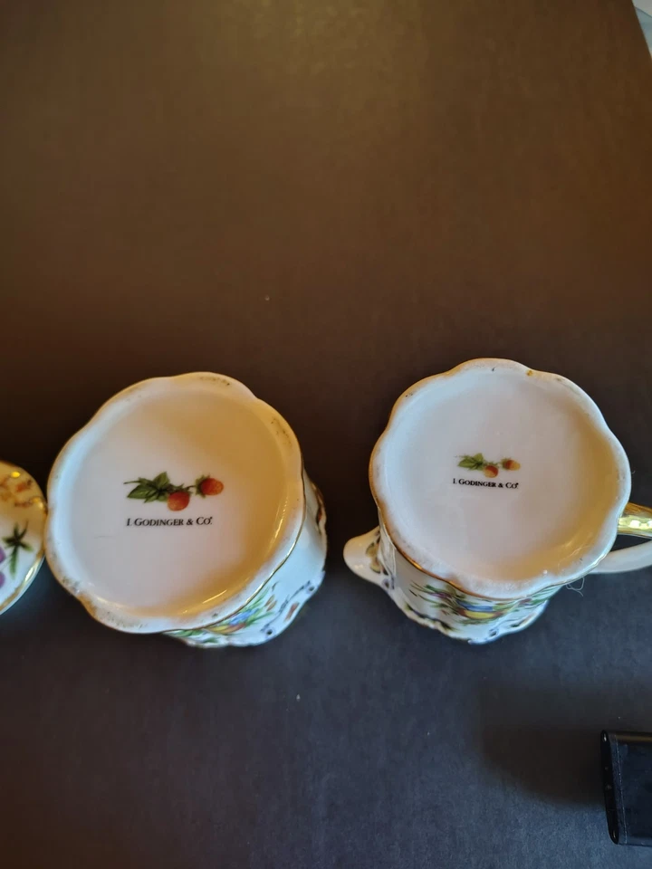 Crema y azucarero I Godinger de porcelana Highland con tapa, 4 pulgadas de alto Foto 4 de 4