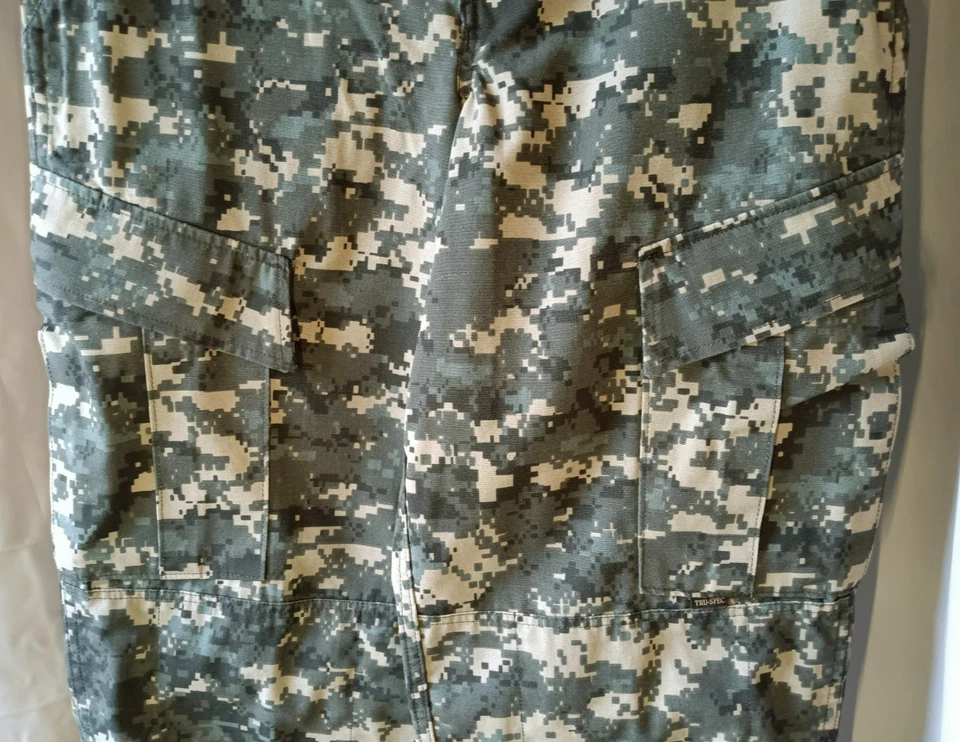 Pantalones TRU-SPEC Largos Tactic Response Ripstop tiro alto cargo camuflaje grises hombres pequeños Foto 4 de 4