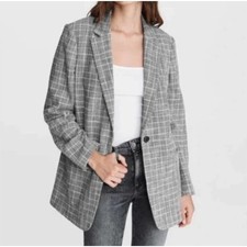 Rag Bone Woven Plaid Oversized Blazer 2