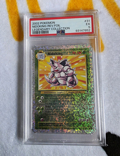 Pokémon TCG 2002 Legendary Collection Nidoking Reverse Holo Rare #31/110 PSA 5