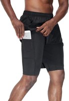 Hmiya Herren 2 In 1 Shorts Fitness Sporthose Kurz Jogginghose Schnelltrocknende