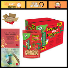 Peanut Suet Nuggets for Wild Birds - 8 lb Mega Box, High Energy Feed, Bird Food