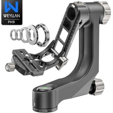 WEYLLAN PH9 Carbon Fiber Gimbal Tripod Head Heavy Duty 20KG Load Capacity