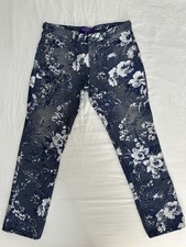 Ralph Lauren Purple Label Floral Embellished 160 Slim Denim Jean Size 28
