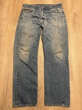 Vintage 90's Levi 501xx Size 38x34 (35x31) Made in USA Medium Wash Button Fly