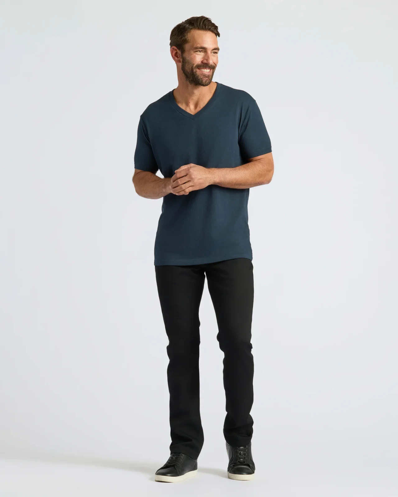 V-Neck: Navy - (4100)