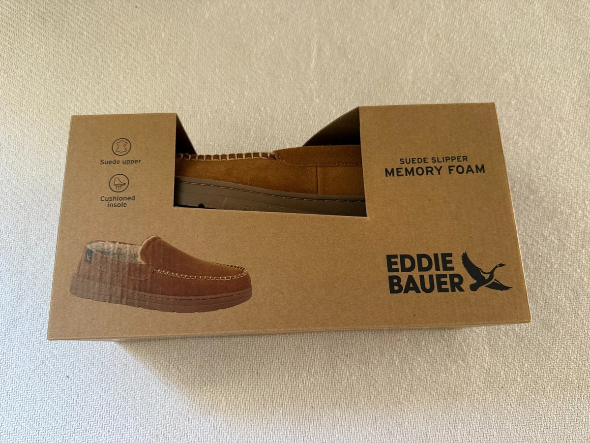NIB Eddie Bauer Dark Chestnut Suede Memory Foam Slippers NIB Eddie Bauer Men main image 4