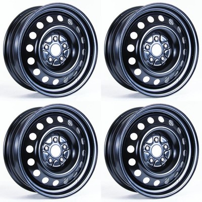 Set of 4 17in Black Steel Wheel Rims for 2005+ Pontiac, RTX2D7C 17x7 5x114.3 ET4