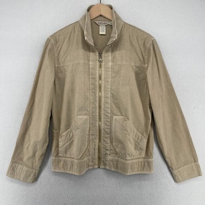 FRESH PRODUCE Jacket M Full Zip Cotton Casual Lightweight Spring Beige