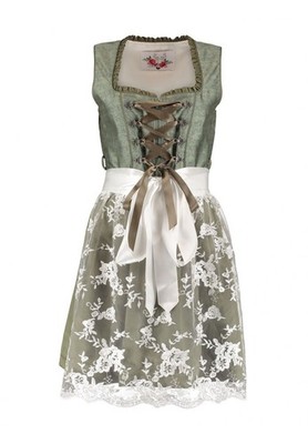 Hailys dirndl Mi44tzi with apron in the color Fern Green