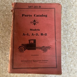 International Harvester MT 20 B Parts Catalog Models A 1 A 2 B 2