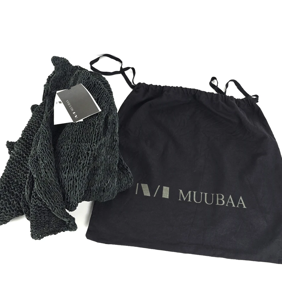 STUNNING WOMENS MUUBAA ALL LEATHER KNIT CARDIGAN JACKET GRANITE GREY XS / S RARE - Image 3 of 4