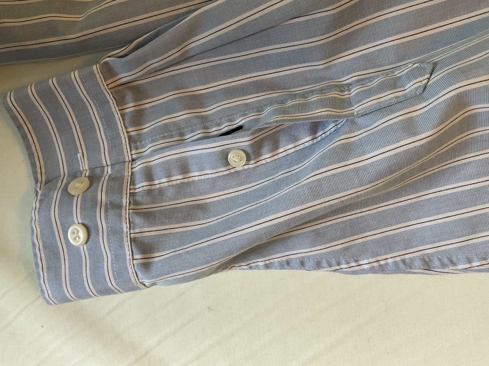 LLBean Men Cotton Button Down Collared Shirt Silk… - image 3