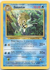 Omastar 40/62 Uncommon Fossil Pokemon Unlimited Moderately Played on eBay