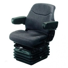 Seat Assembly Full Adjustment With Suspension Fabric Gray Fits New Holland