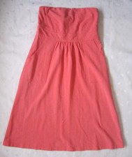 NWOT J. CREW Empire Waist Knee Length  Strapless Dress in Bright Peach Size 4