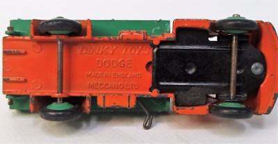 1950's Dinky #414 DODGE REAR TIPPING WAGON TRUCK orange & green