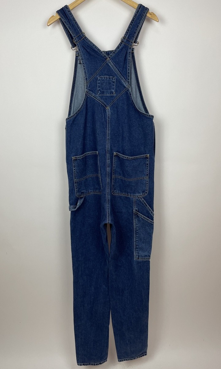 Men's Karl Kani Blue Denim Overalls Pants Jeans
