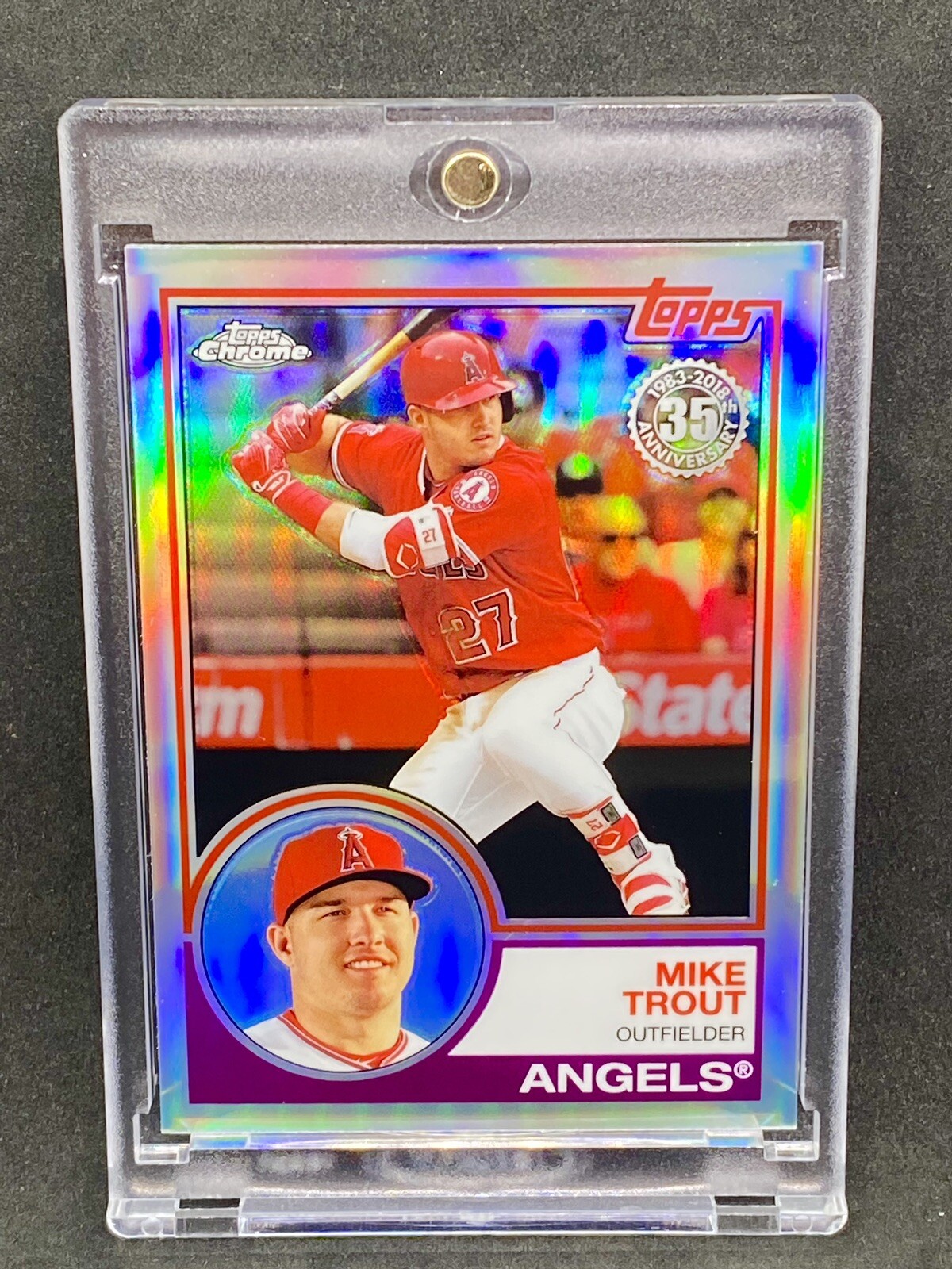 Mike Trout RARE REFRACTOR INVESTMENT CARD SSP TOPPS CHROME ANGELS HOF MINT