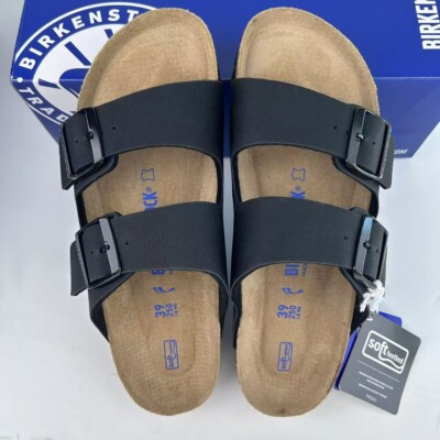 #ad #ad Birkenstock Arizona Classic Black Birko Flor Unisex Sandals Narrow Wide 37 45 $68.44