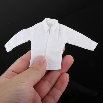 1/12 männliche Figur weißes Shirt stilvoll realistisch zum Selbermachen Puppe Verkleidung Funktionen lang
