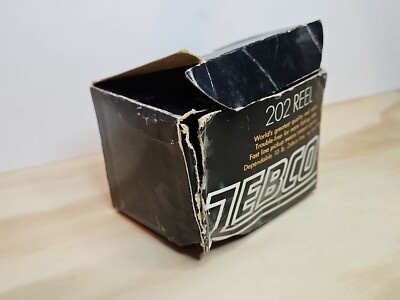 Moulinet de pêche vintage Zebco 202 pied en métal noir