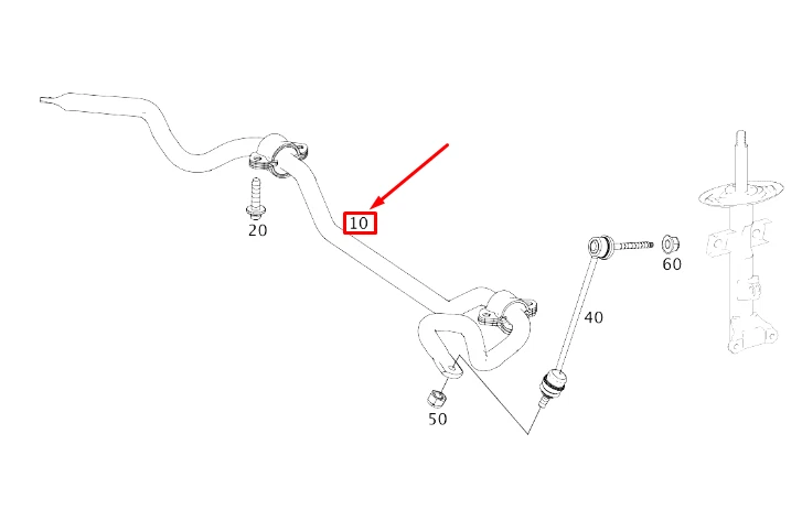 MERCEDES-BENZ S W222 Torsionsstab vorne A2223231365 NEU ORIGINAL  