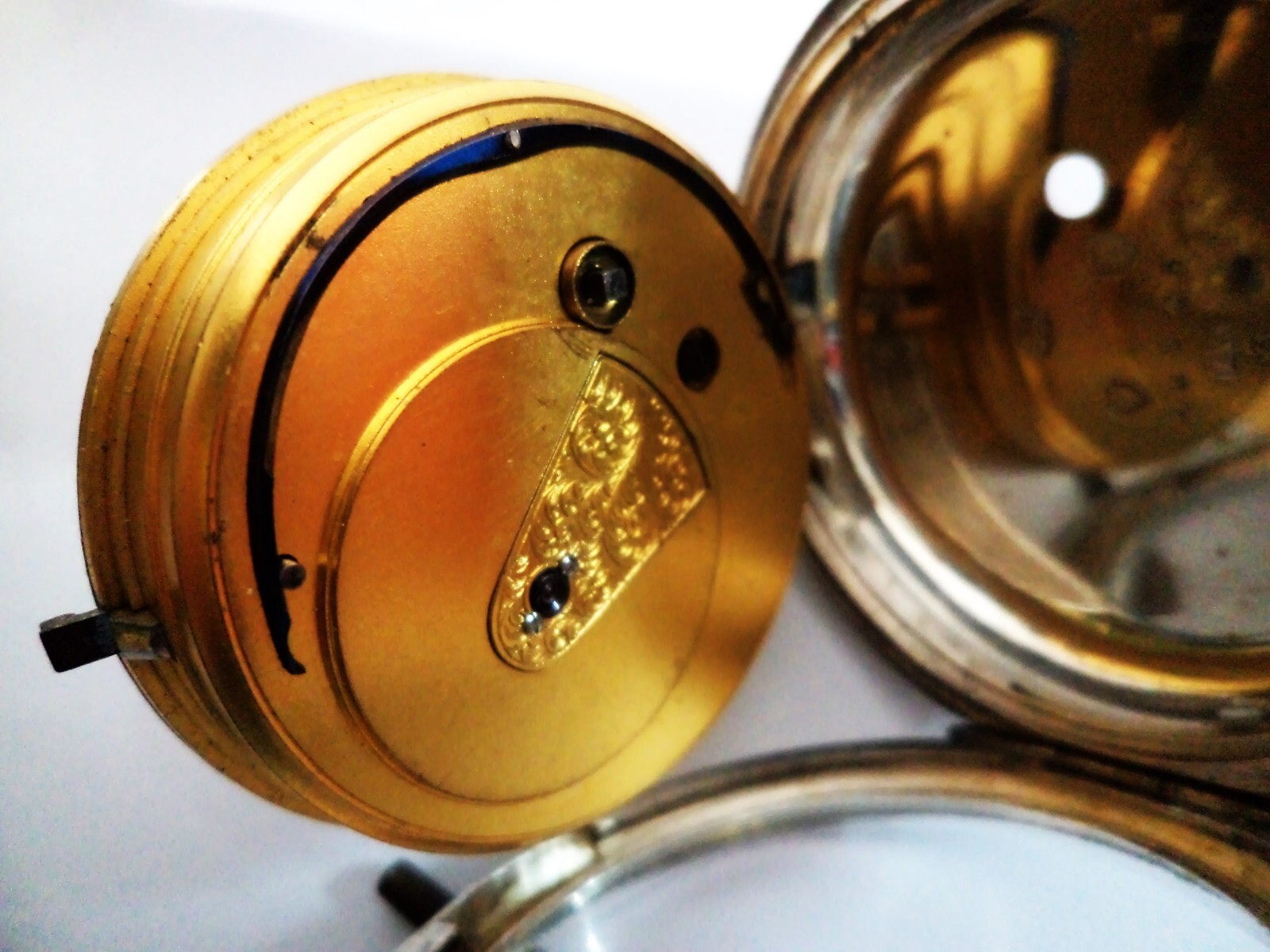 ANTIQUE VICTORIAN 1885 GOLIATH FUSSE SILVER  POCK… - image 7