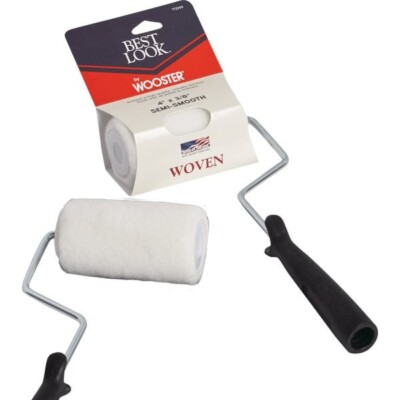 (12)-Best Look By Wooster 4 In. x 3/8 In. Woven Paint Trim Roller Model: DR436-4