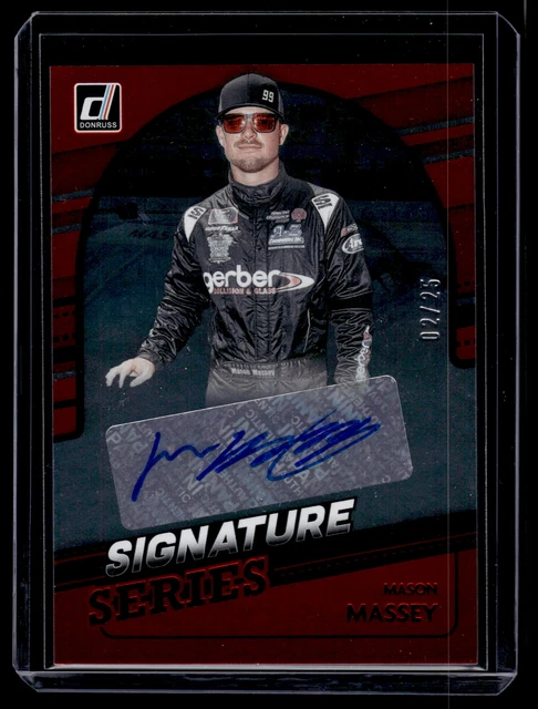 Mason Massey 2022 Panini Donruss Signature Series Red Auto Card /25 #SS-MM