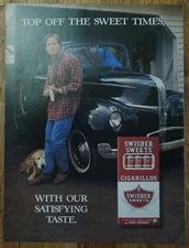 1998 SWISHER SWEETS Cigarillos Magazine Ad - Man Classic Truck & Dog
