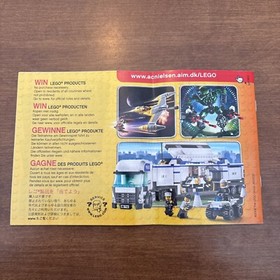 Lego City 7741 Police Helicopter Instruction Manual Booklet Only 2008