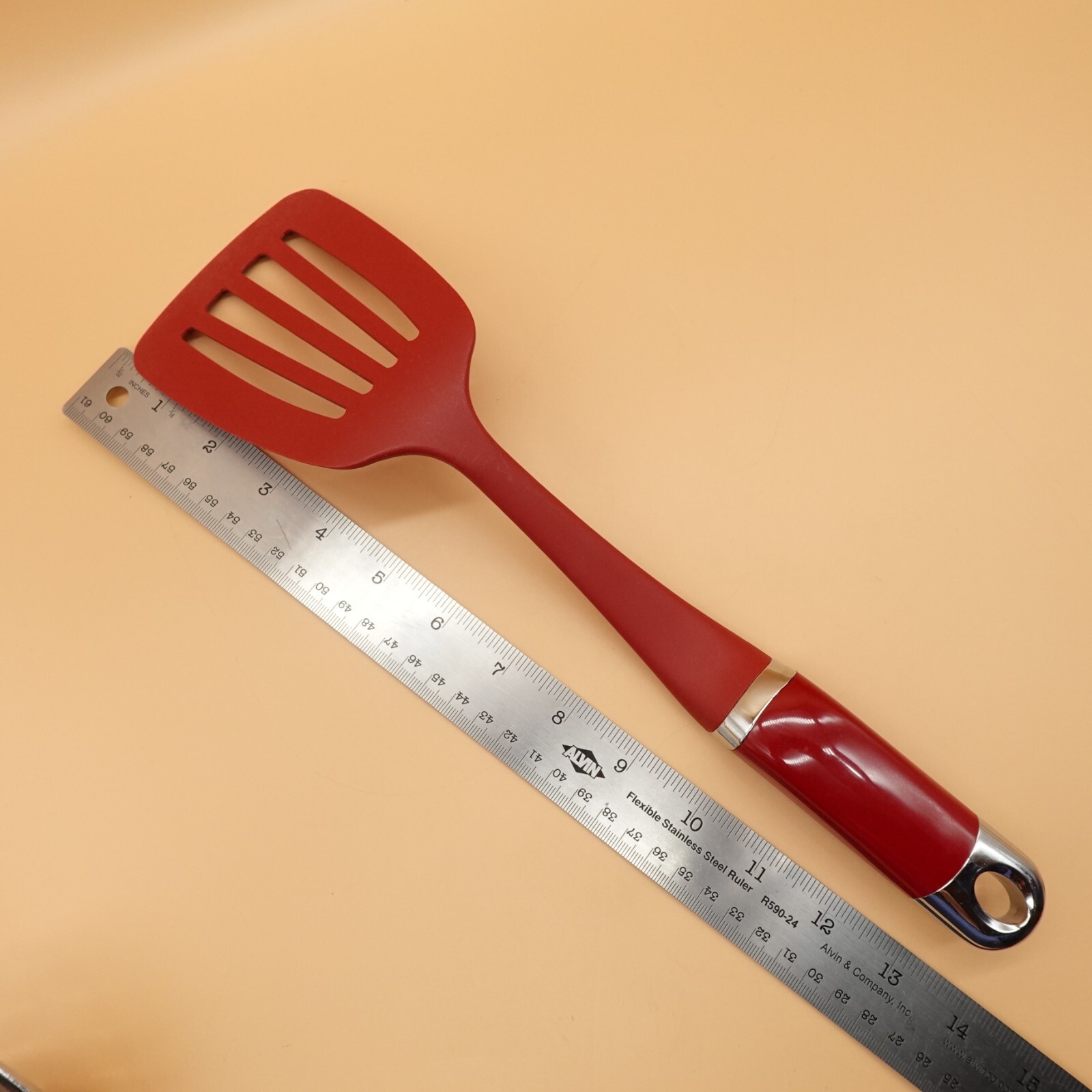 KitchenAid Spatula Turner Red Heat Resistant 14 inch Burgers Pancakes